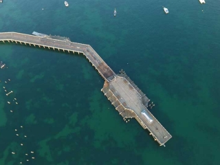 aerial photography pier